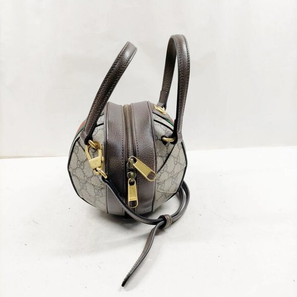 Gucci Hand Bag Sherry Line Brown PVC 849-082125 - Picture 4 of 13